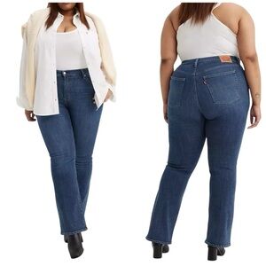 Levi's 725 High-Rise Bootcut Stretch Medium Wash Denim Jeans 33x30